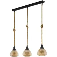 Eglo Rampside Hanglamp - 3 lichts - E27 - Zwart