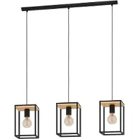 Eglo Hanglamp Libertad Zwart Hout 3xe27 40w