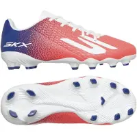 SKECHERS Razor 2 Academy Gras Voetbalschoenen (FG) Wit Felrood Blauw Roze