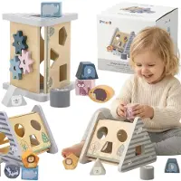 Polar B Viga Houten Piramide Puzzelsorteerbak - Vormensorteerbak