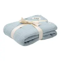 BIBS - Muslin Swaddle - Baby Blue - 120x120cm