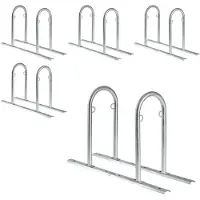 Baumarktplus TRUTZHOLM - Fietsenrek Type U - Set van 5 - 140 x 88 cm - Tot 20 Plaatsen - Vrijstaand - Thermisch Verzinkt - Staal
