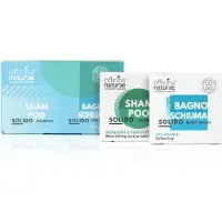 Officina Naturae CO.SO Mini Set van 2 stuks - Shampoo en Body Bar - Bio Voedend en beschermend Shampoobar en Verzachtend Body wash - Ideaal voor op reis of als cadeau -