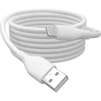 Digitus AK-600108-010-W USB-laadkabel USB 2.0 USB-A stekker, Apple Lightning stekker 1.00 m Wit Flexibel, Zeer flexibel, Met USB, Silicone, Uitstekende