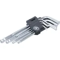 Bgs Inbussleutelset Inbus met kogelkop 1,5 - 10 mm 9 stuks.