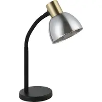 Eglo Macere Tafellamp - Bureaulamp - E14 - 34 cm - Zwart/Goud