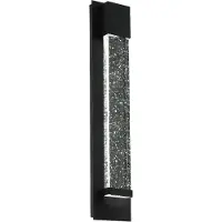 Eglo 98154 Villagrazia Wandlamp Aluminium Zwart/Glas Met Luchtbellen - 6,6W/680LM/3000K