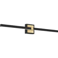 Eglo Peguera Wandlamp - LED - 80 cm - Zwart|Goud - Badkamer - Spiegellamp