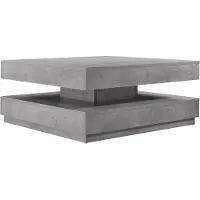 En.casa Salontafel Florenz met draaibaar blad betonkleurig 76x76x38 cm []