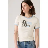 Levi's Graphic Ringer Rickie Having A Ball Dog Maat: S | Tops Outlet | Dames | Wit