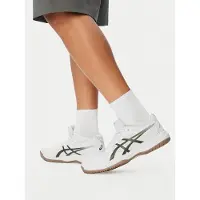 Asics Heren Sneakers Court Slide 4 wit (46), Plat, Veters, Casual, Sportief 1041A483