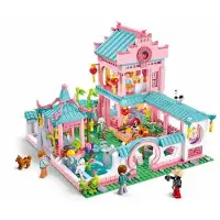 Sluban Girl's Dream Chinese Style Villa 2 bouwspeelgoed kinderen vanaf 6 jaar - Constructiespeelgoed modelbouw - bouwdoos met 959 bouwstenen - M38-B1116