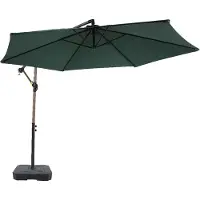Axi Dion Zweefparasol Ø 300cm incl parasoelvoet Eikenlook/groen