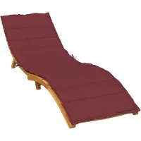 vidaXL Ligbedkussen 200x70x4 cm stof gemêleerd wijnrood