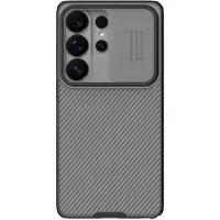 NILLKIN CamShield Hoesje Geschikt voor Samsung Galaxy S26 Ultra - Back Cover met Camera Slider - Extra Camera Bescherming - Transparant Zwart
