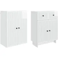 vidaXL Kast Set 2 pcs 66 x 34,5 x 90 cm Bewerkt hout