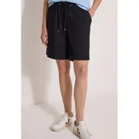 Cecil Dames Shorts met High Waist en Wide Leg pijpen in een Loose Fit pasvorm - Zwart - M