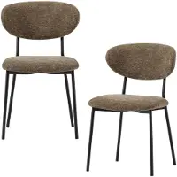Woood Kjeld Eetkamerstoelen - Polyester - Naturel - Set van 2