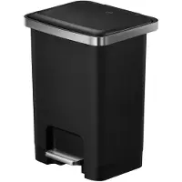 EKO - Hana 2 Pedaalemmer 25 liter - Plastic - zwart - Prullenbak
