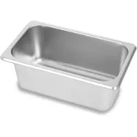 VERTES GN-bak 1/4 Gastronorm (roestvrij staal, 100 mm diep, hygiënisch, roestvrij, krasbestendig, temperatuurbestendig van -40° tot +300°C, geschikt voor bain-marie en veelzijdig gebruik in de horeca)