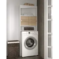Famanu Wasmachine Kast - Wasmachine Meubel 3 In 1 - Wasmachine Ombouw Multifunctioneel - 100% Tevredenheidsgarantie - 19.3*64.2*177 Cm