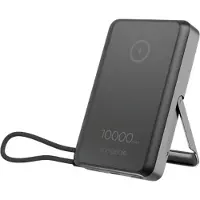 Gembird 15 W magnetische draadloze powerbank met geïntegreerde standaard, 10000 mAh, zwart