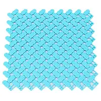 Softee In Elkaar Grijpende Vloermat Zwembad 5 Eenheden Blauw 25 x 25 cm