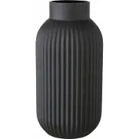 Boltze - Vaas - Glas - Mat Zwart - Nordika - 30cm