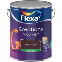 Flexa - Creations Muurverf Extra Mat - 100% Aubergine - Mengverf - 5 L