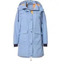 LAURASØN - Dames - Functionele parka capuchon opstaande kraag rits - Duifblauw - Maat 44+