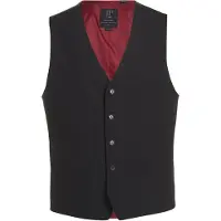 JP 1880 Regular Fit Vest zwart, Effen