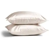 Silk Heaven 2x Zijden Kussensloop 80x80cm Ivoor Hotelsluiting 19 Momme - Kussensloop set - Luxe Silk Kussensloop 100% moerbei zijde - Zijde kussensloop - - 80x80cm / Hotelsluiting