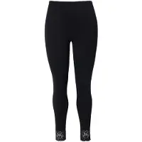Ulla Popken - Dames - Legging kanten zoom - Zwart - Maat 66+