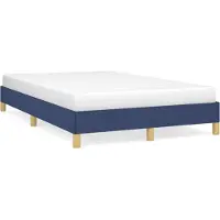 vidaXL Bedframe zonder matras 120x200 cm stof blauw