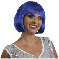 Witbaard Bobline pruik blauw