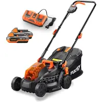 FUXTEC 40V Akku Rasenmäher FX-E1RM20 SET mit 2 x Akku 2Ah, Doppel-Ladegerät 2,4A