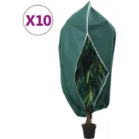 vidaXL Plantenhoezen met ritssluiting 10 st 70 g/m² 1x1,55 m