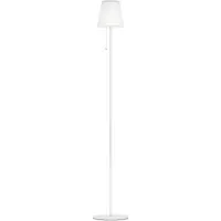 Eglo Scordiano-L zonne-LED-terraslamp, wit, hoogte 120 cm, wit / opaal, metaal, Modern