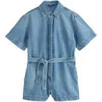 Next Jumpsuit blauw denim