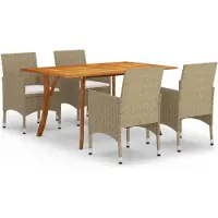 vidaXL 5-delige Tuinset beige
