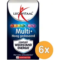 Lucovitaal 6x Multi+ Weerstand Hoog Gedoseerd (60 kauwtabletten)
