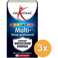Lucovitaal 3x Multi+ Weerstand Hoog Gedoseerd (60 kauwtabletten)