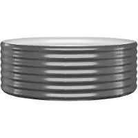 vidaXL Plantenbak 100x100x36 cm gegalvaniseerd staal antracietkleurig