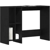 vidaXL Bureau Zwart Eiken Bewerkt hout 102,5 x 35 x 75 cm