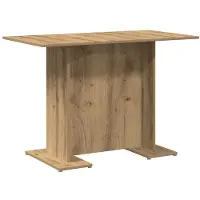 vidaXL Eettafel 110x60x75 cm bewerkt hout artisanaal eikenkleurig
