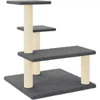 Syfax Kattenmeubel met sisal krabpalen 61 cm donkergrijs