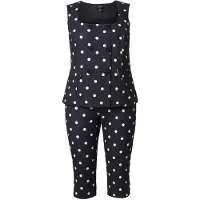 Ulla Popken - Dames - Jersey jumpsuit - Zwart - Maat 50