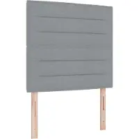 vidaXL - Boxspring - bed - met - matras - Lichtgrijs - 100 - x - 200 - cm - Stof