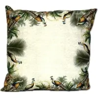 Madison sierkussen 45x45 cm Peacock flower green