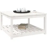 vidaXL Tuintafel 82,5x82,5x45 cm massief grenenhout wit